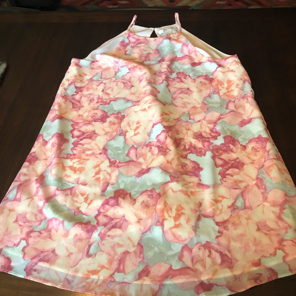 Floral watercolor shift dress